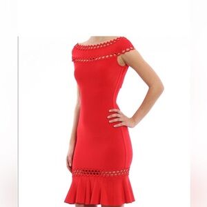 Herve Leger “Darja” Red Midi Dress